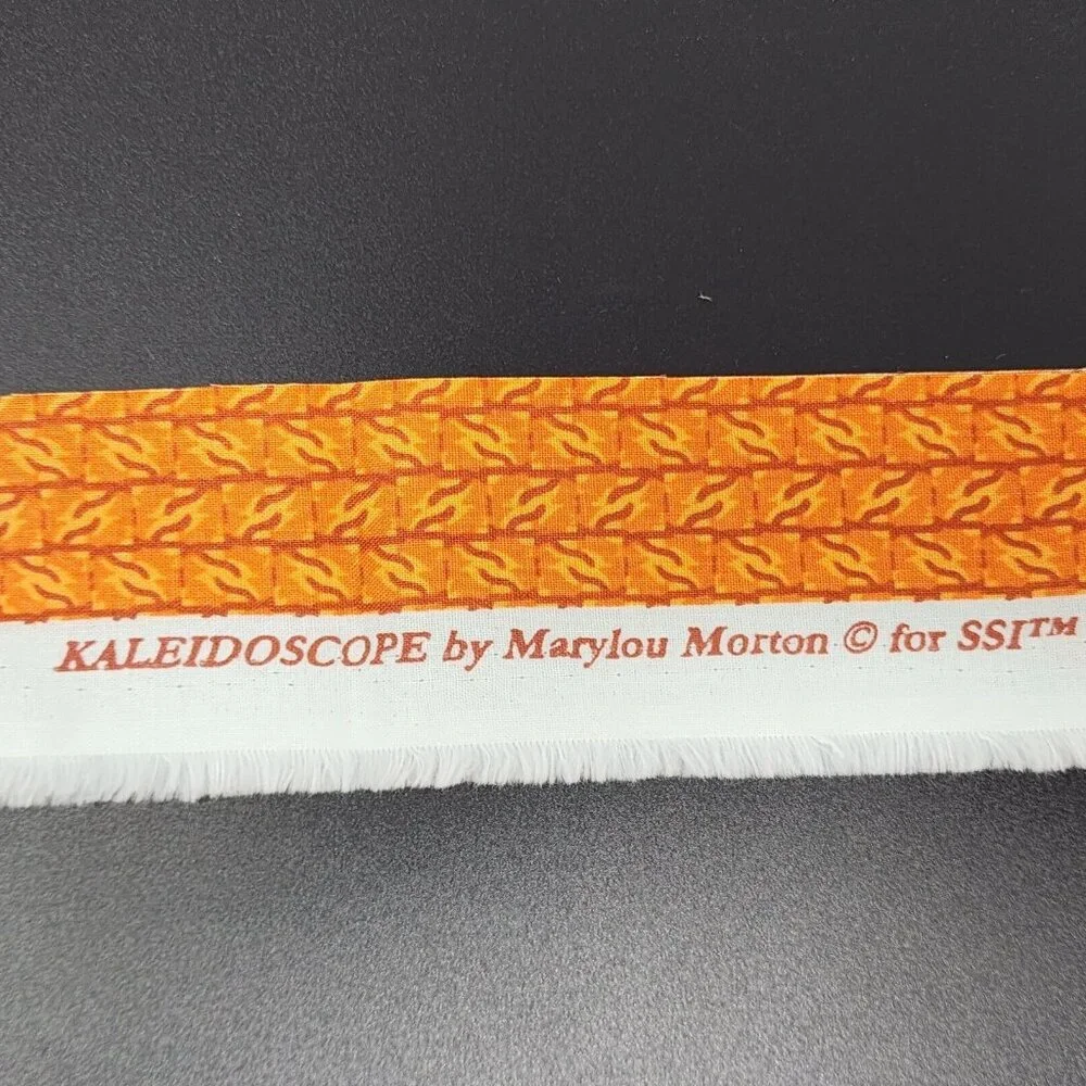 Quilting Craft Fabric Orange Geometric Fall Autumn Kaleidoscope Fat Quarter - Picture 5 of 5